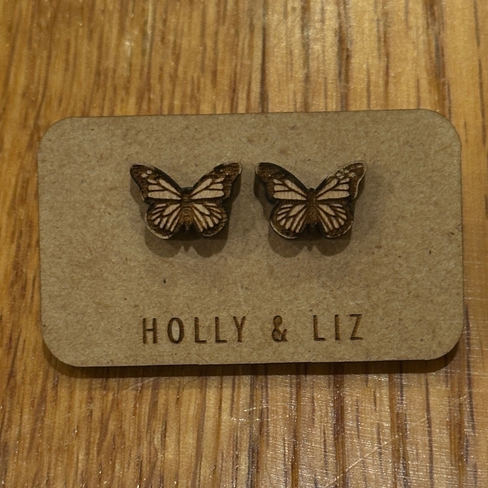Brown Butterfly Earrings
